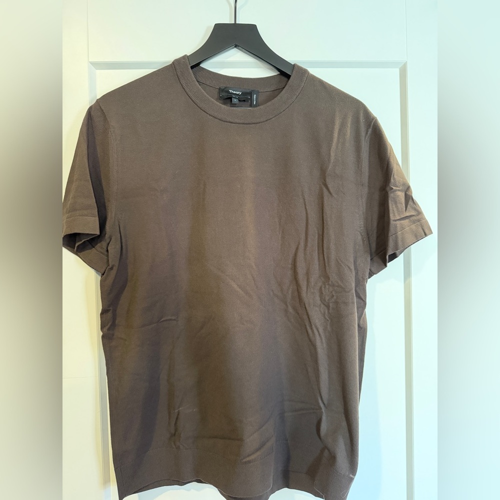 Theory Dark Brown Short Sleeve Tee